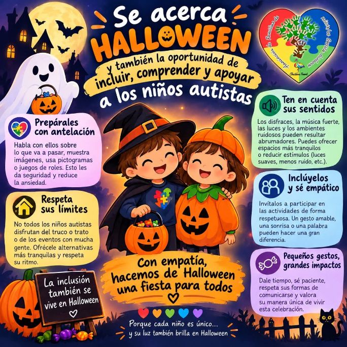 Consejos para disfrutar de Halloween de forma inclusiva con niños autistas